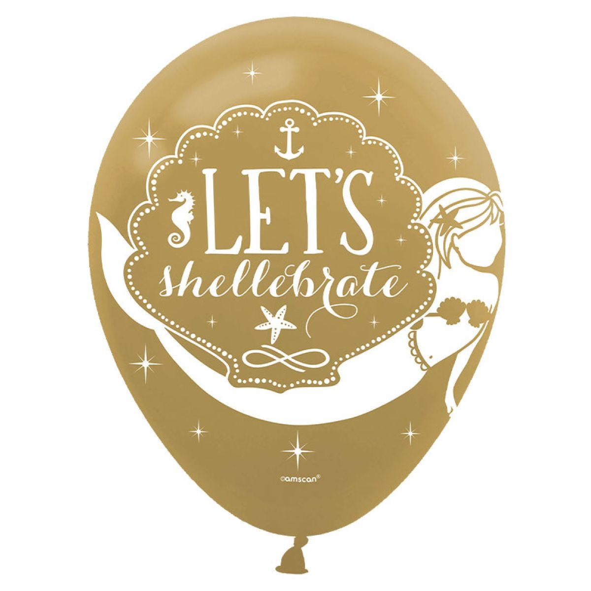Mermaid Wishes Balloons - 11" Latex (6pk)