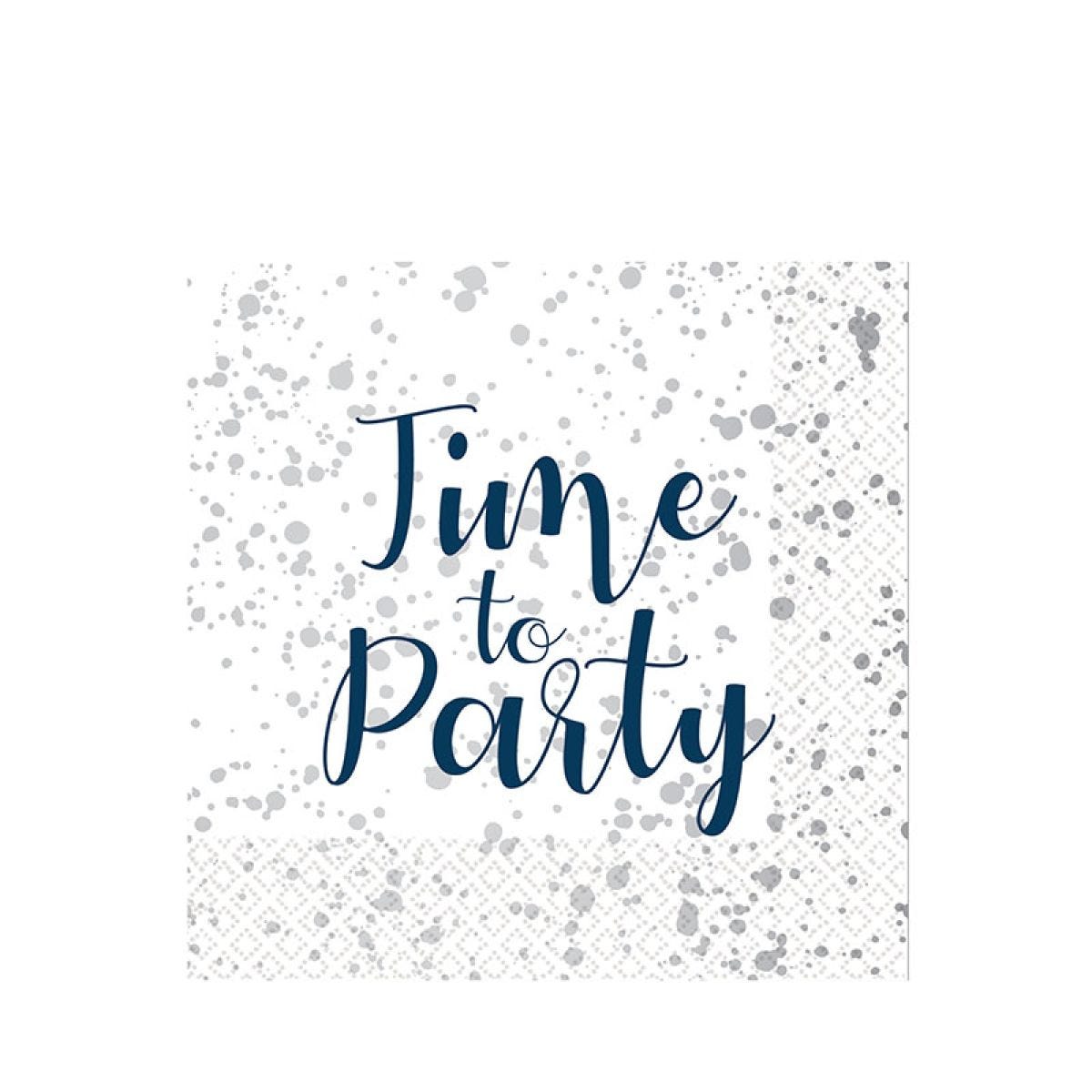 Time to Party Paper Napkins 33cm (16pk)
