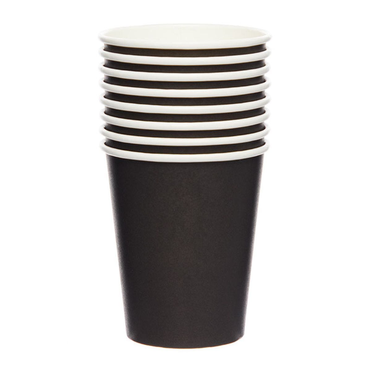 Black Paper Cups - 237ml (8pk)