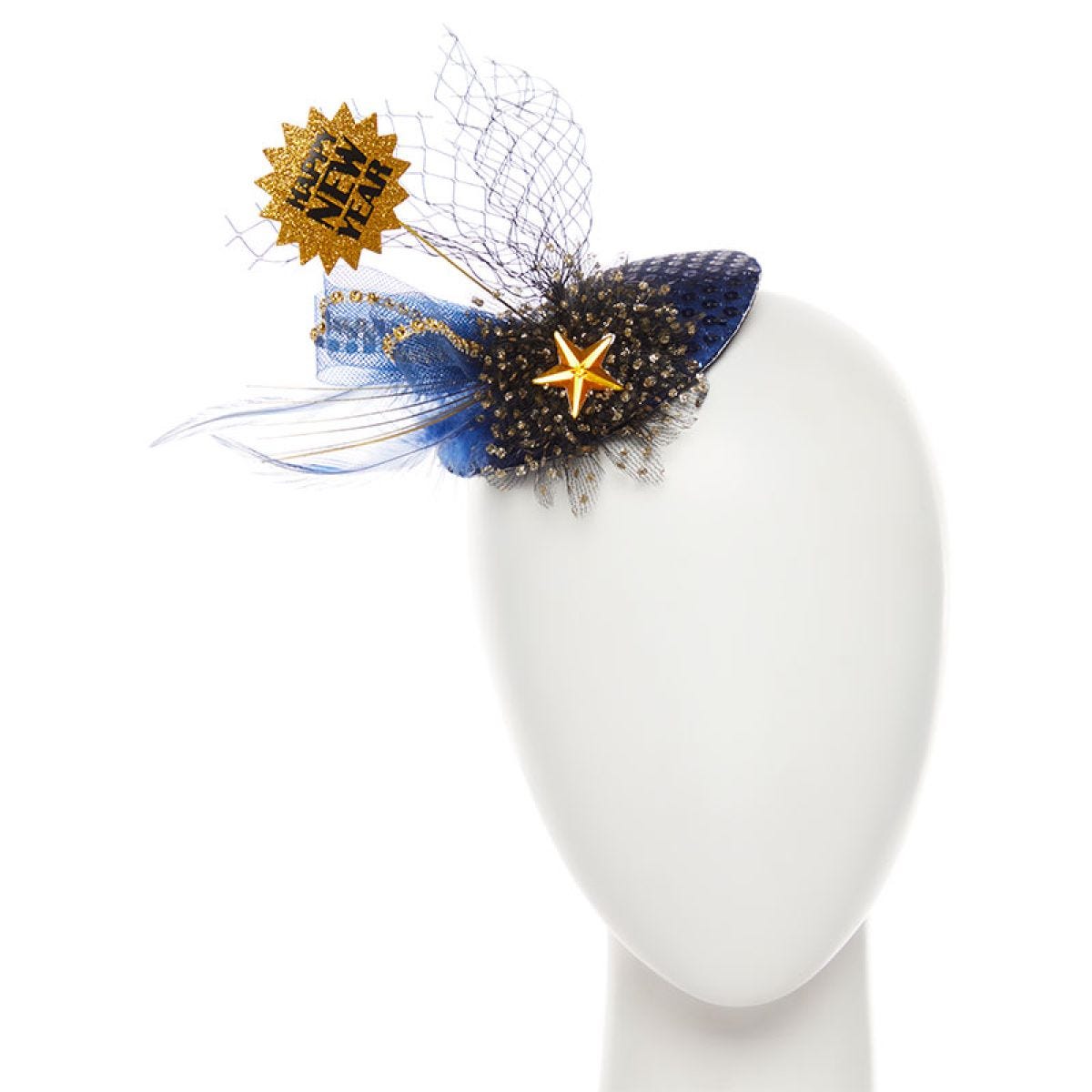 Midnight Happy New Year Clip On Couture Hat