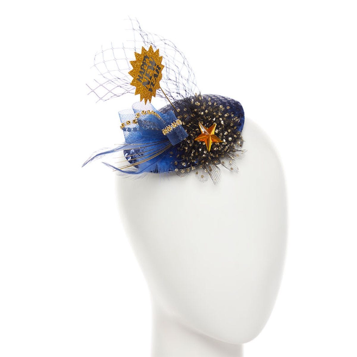 Midnight Happy New Year Clip On Couture Hat
