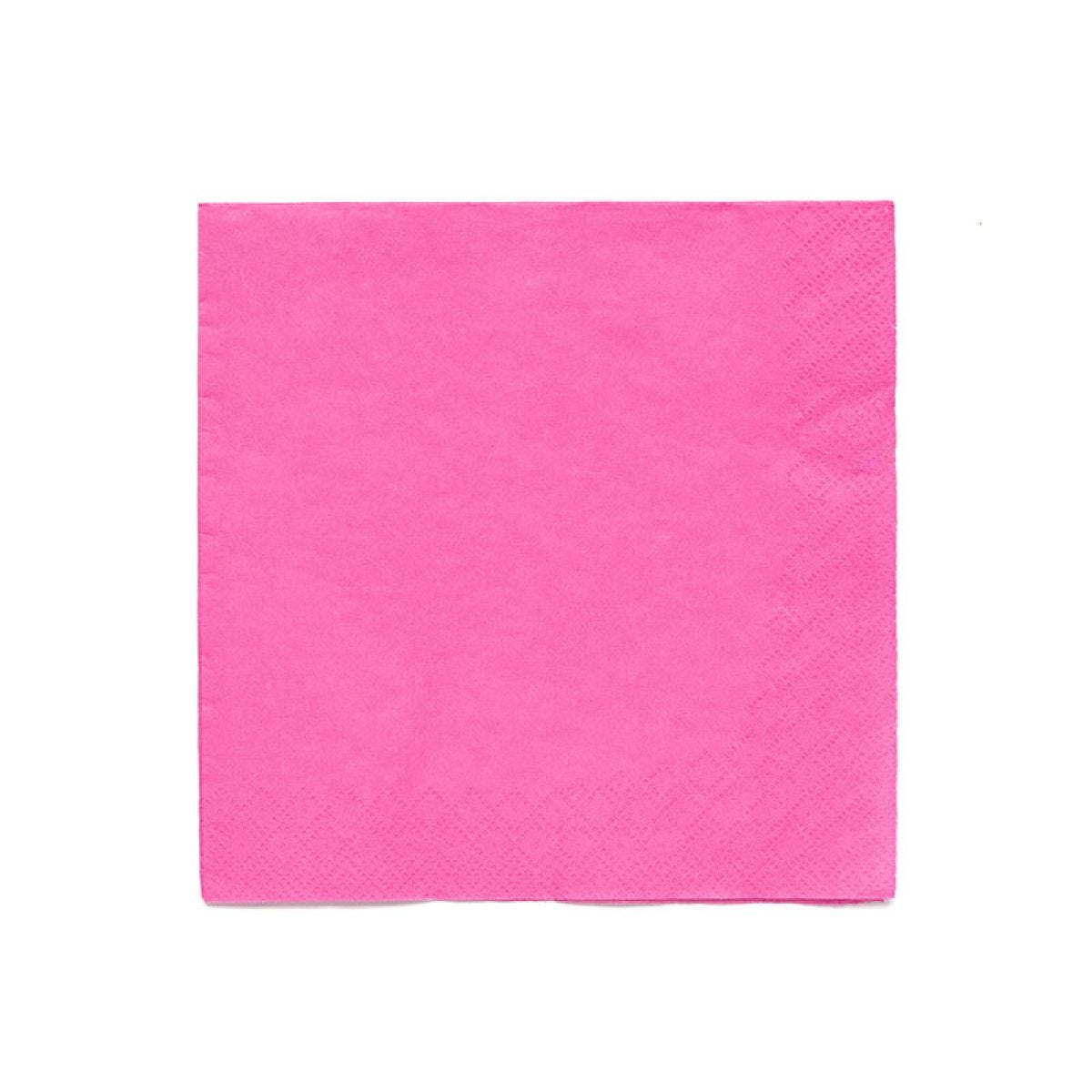 Bright Pink Paper Napkins 3ply - 33cm (20pk)