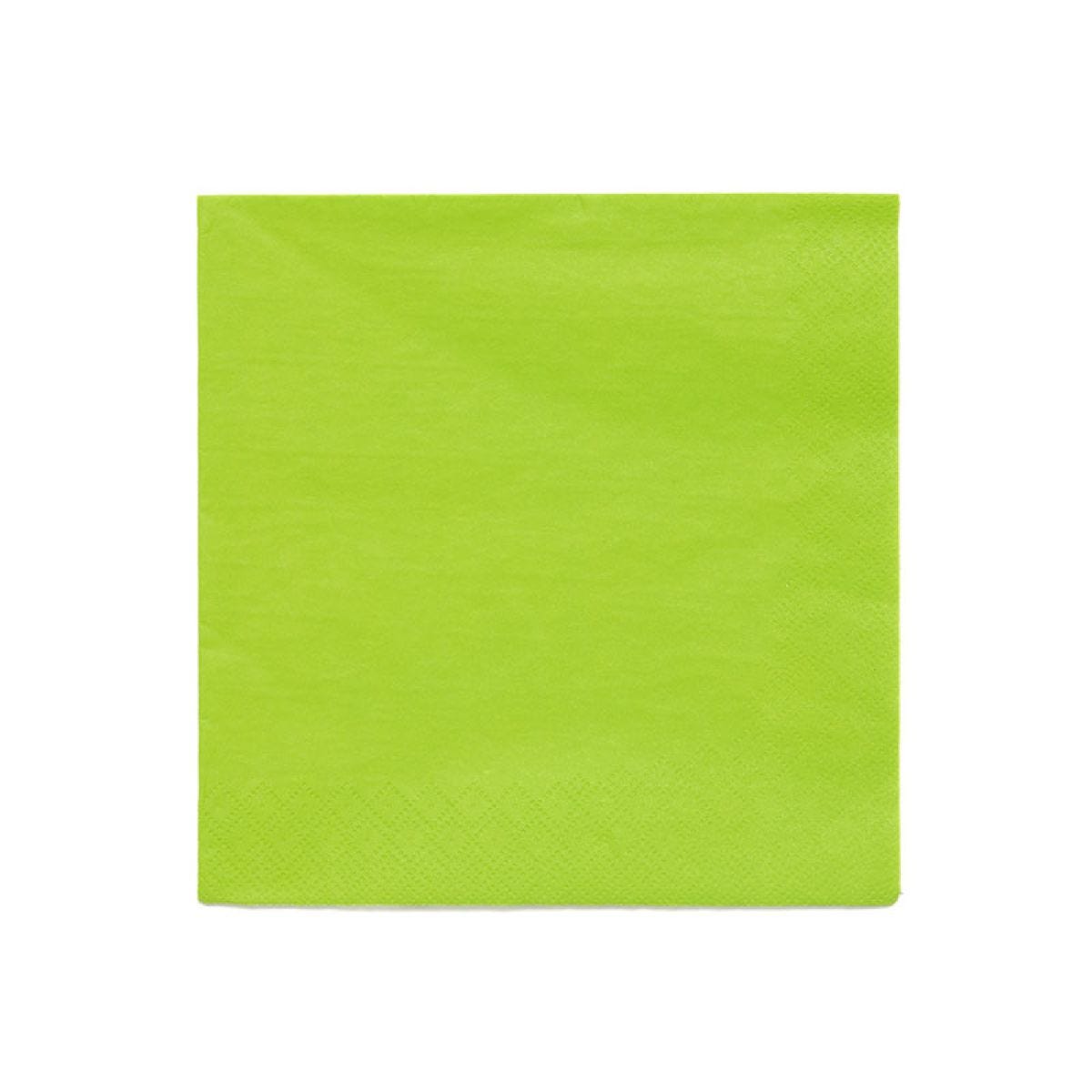 Lime Green Paper Napkins 3ply - 33cm (20pk)