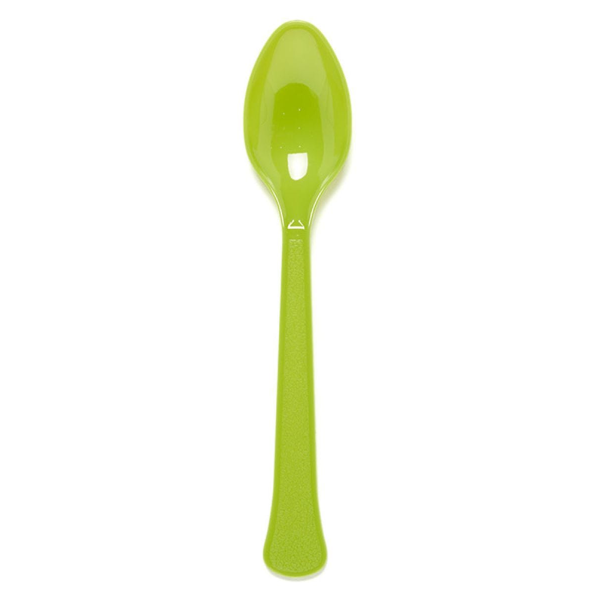 Lime Green Reusable Plastic Spoons (24pk)