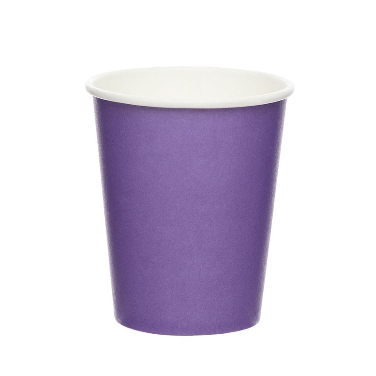 Purple Paper Cups - 237ml (8pk)