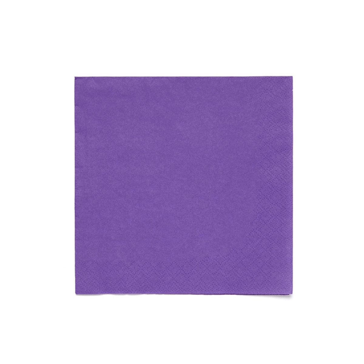 Purple Paper Napkins 3ply - 33cm (20pk)
