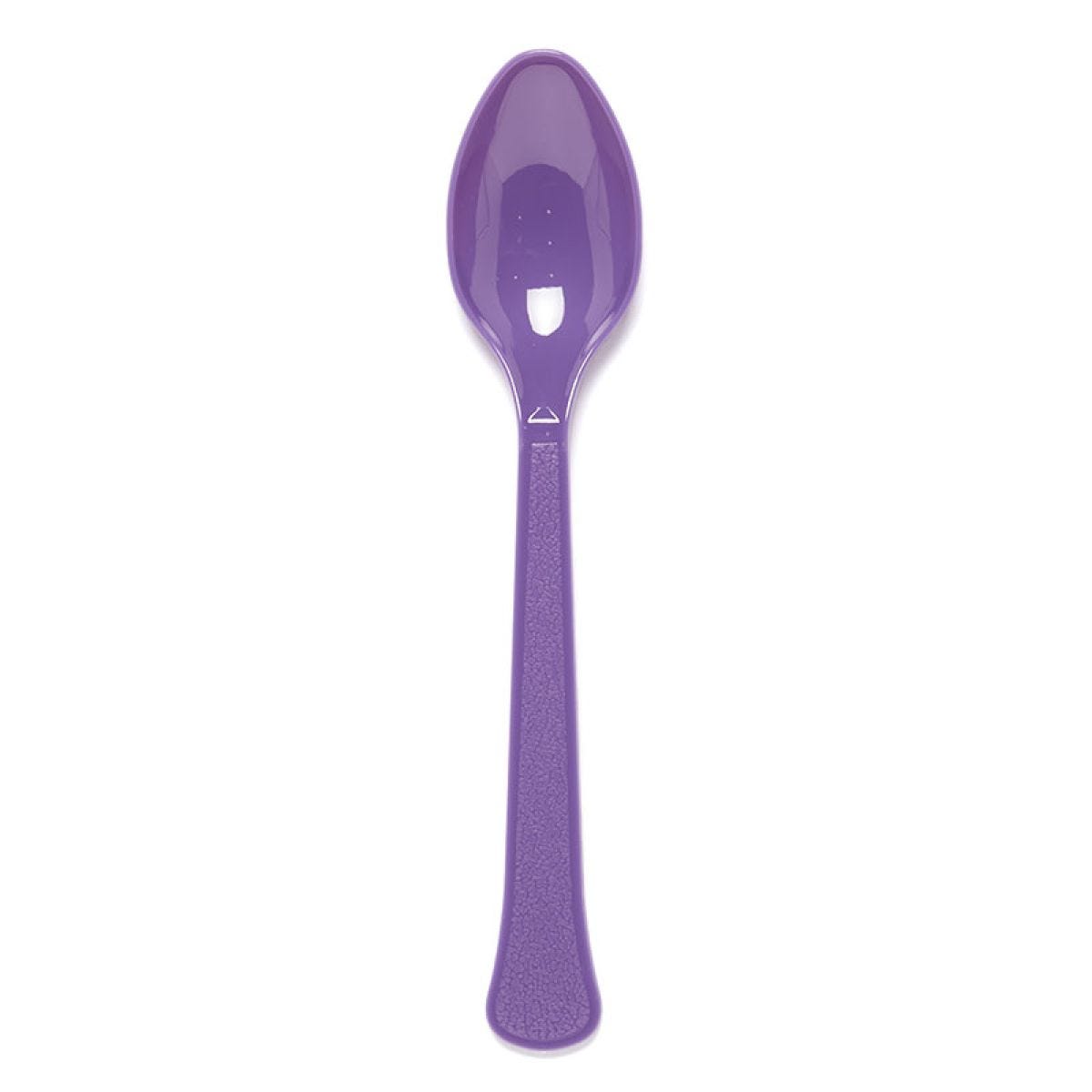 Purple Reusable Plastic Spoons (24pk)