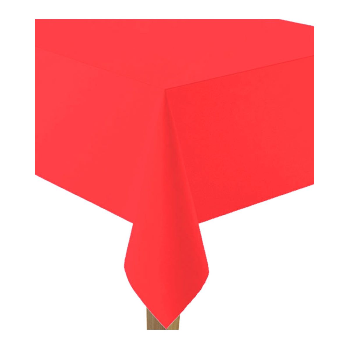 Red Plastic Table Cover - 2.8m x 1.4m
