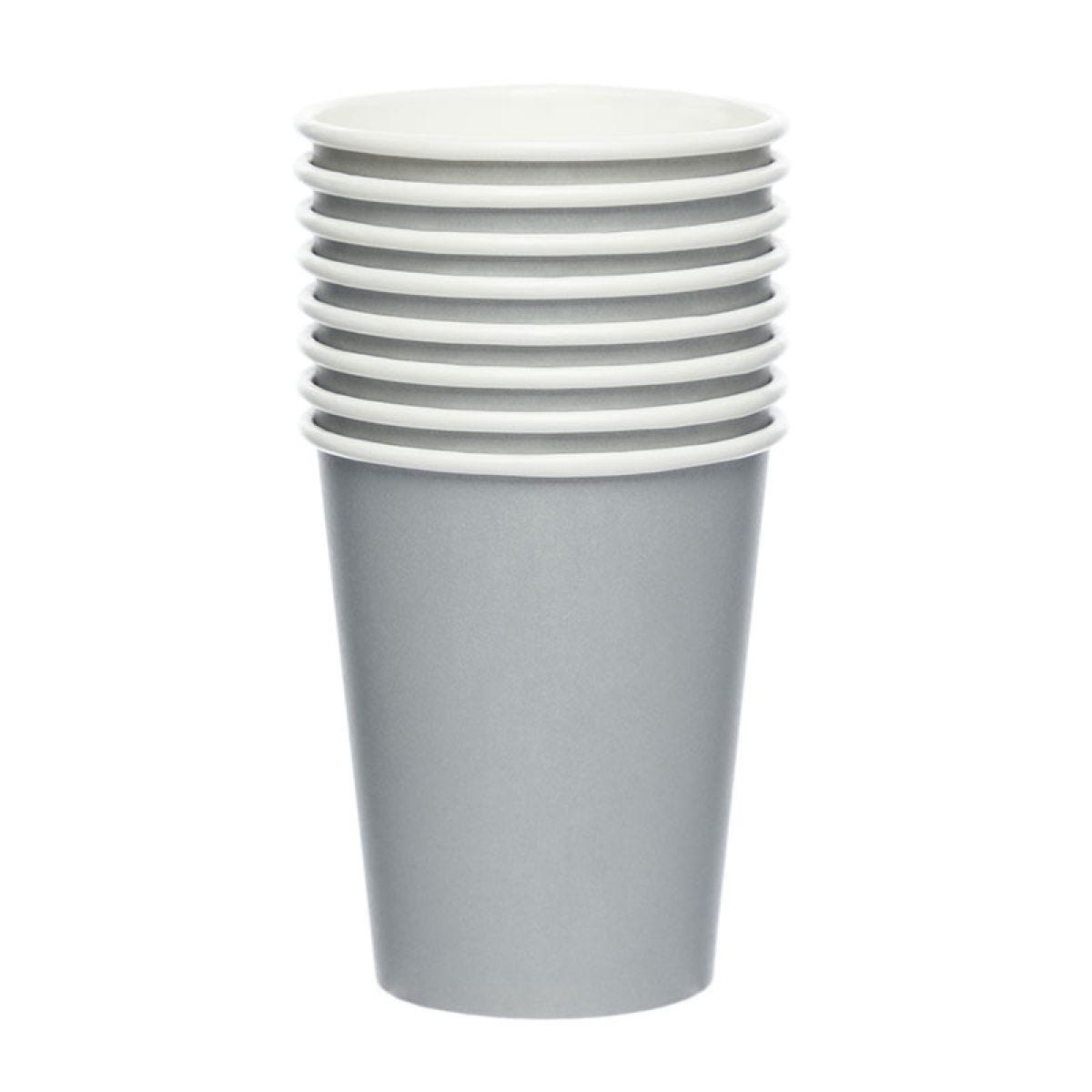 Silver Paper Cups - 237ml (8pk)