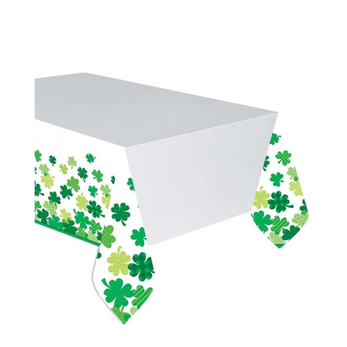 Shamrock Bloom Plastic Table Cover - 2.5m x 1.3m