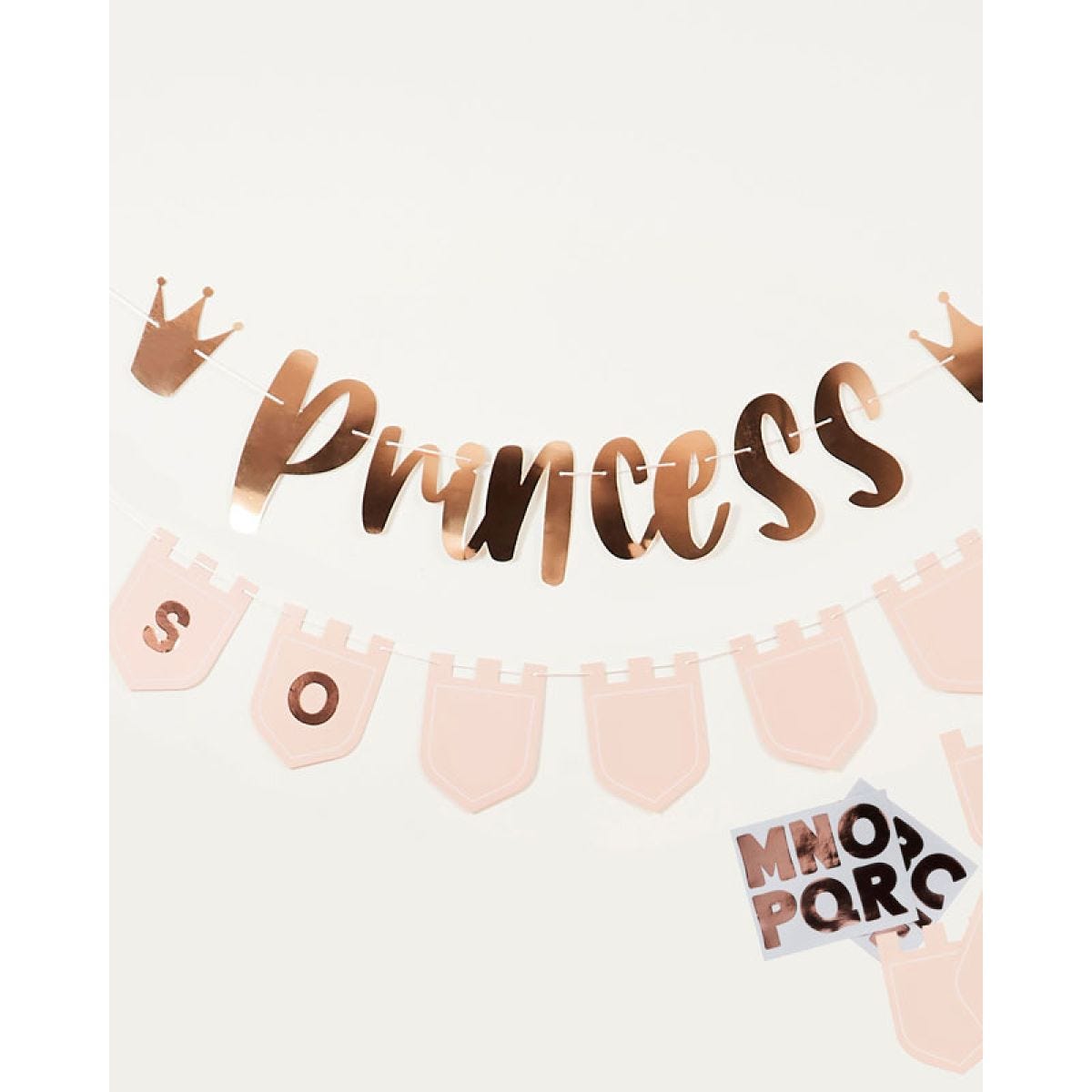 Princess Personalisable Paper Banner with Sticker Sheets -2m (2pk)
