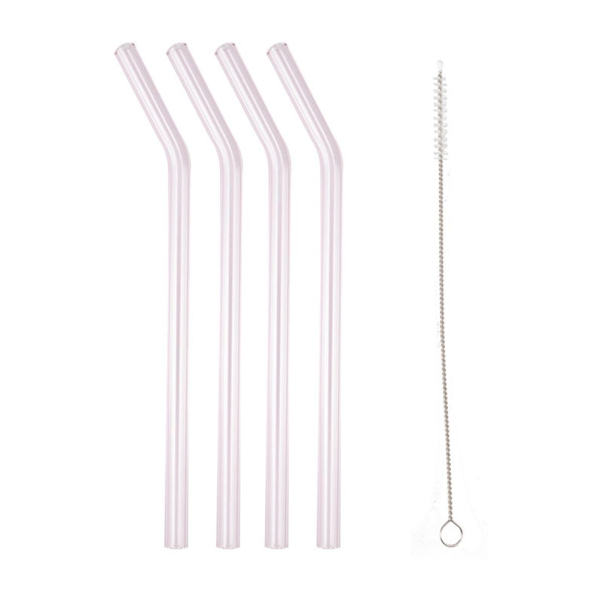 Pink Glass Straws (4pk)