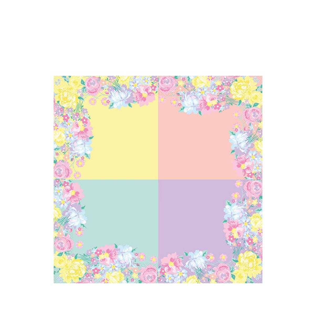 Spring Floral Panel Paper Napkins 33cm (20pk)