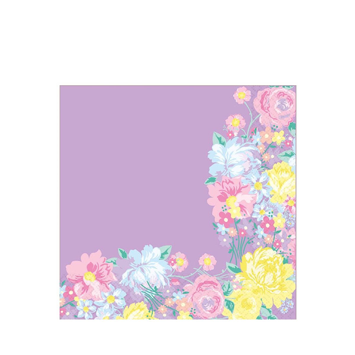 Spring Floral Panel Paper Napkins 33cm (20pk)