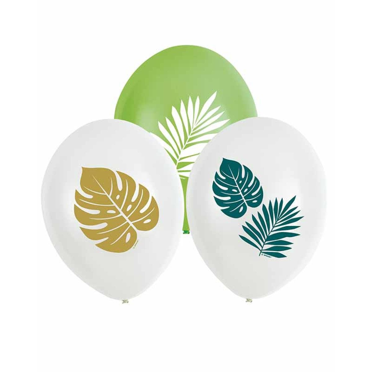Tropical Palms Balloons - 11" Latex (6pk)