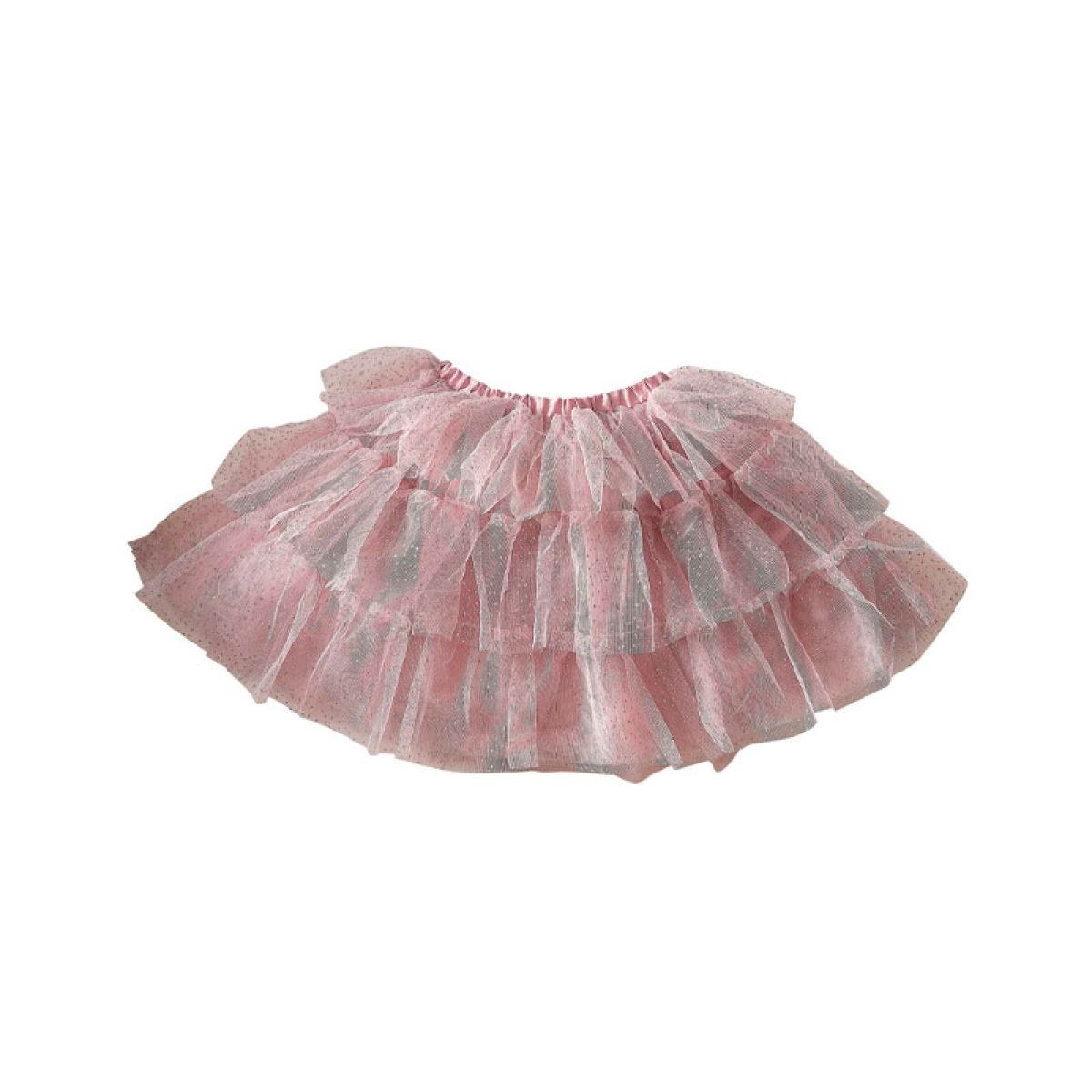 Blush & Silver Tiered Tutu- 3-5 Years