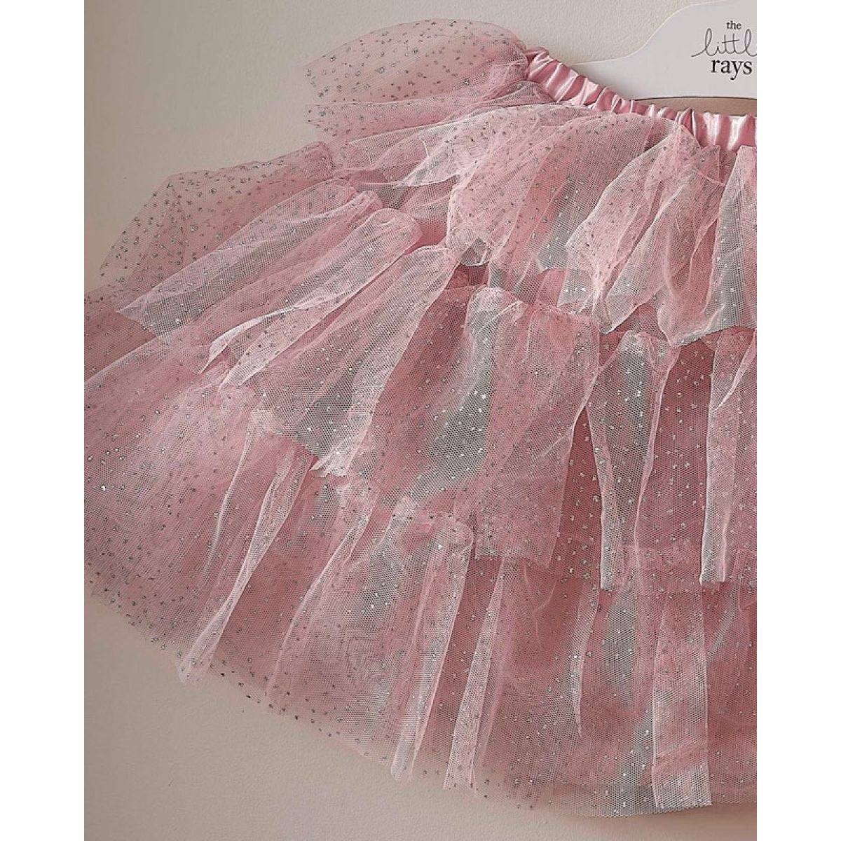 Blush & Silver Tiered Tutu - 5-7 Years