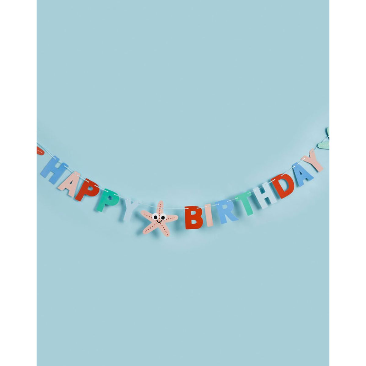 Starfish &apos;Happy Birthday&apos; Paper Banner - 2m