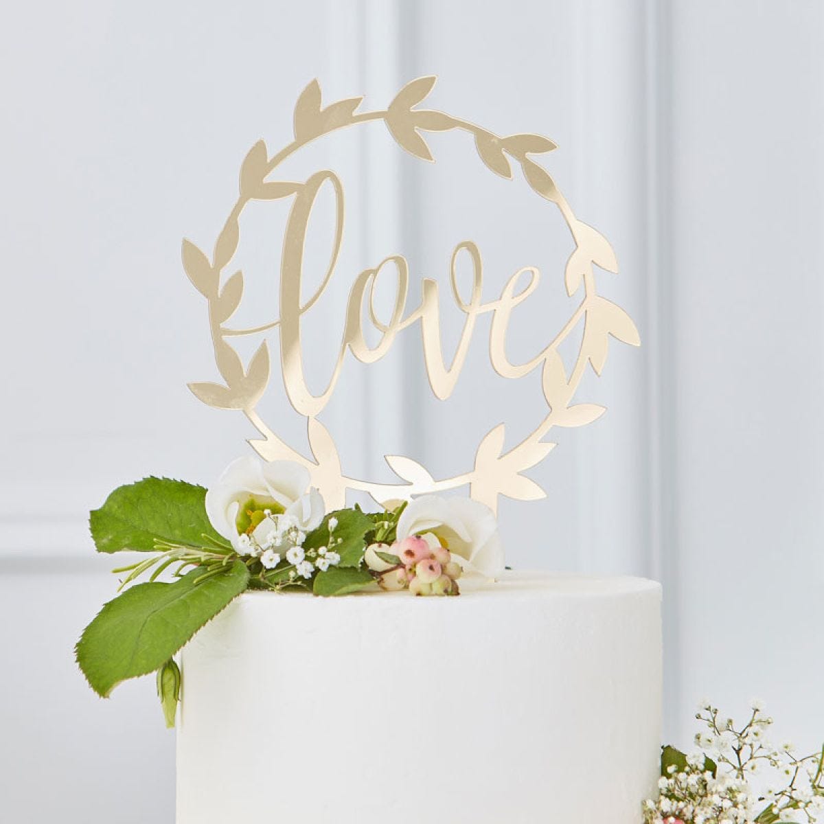 Gold Love Acrylic Cake Topper