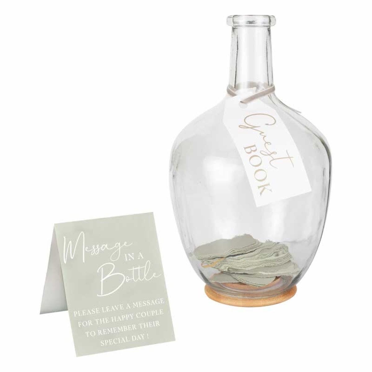 Recycled Glass Vase Wedding Guest Book