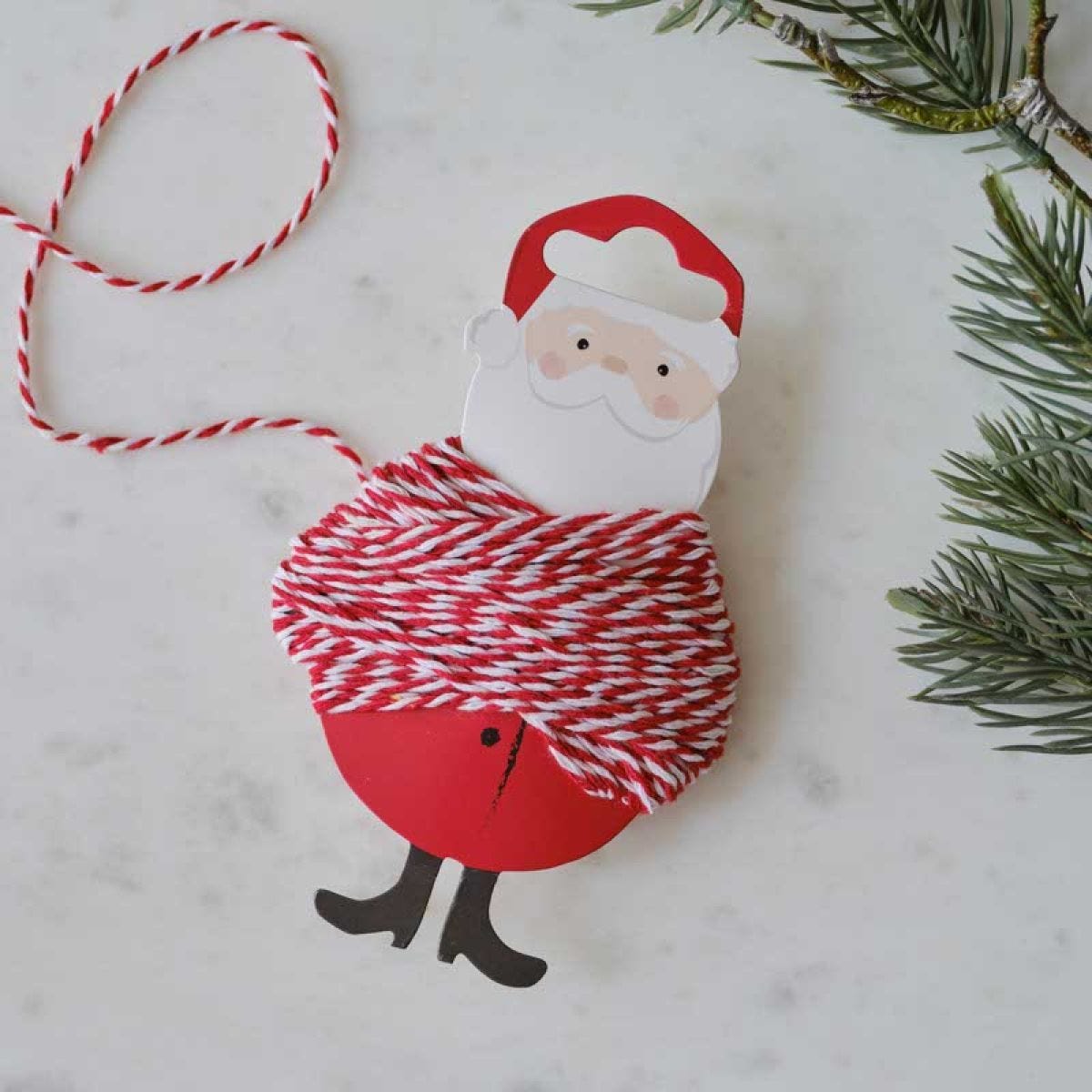 Red & White Christmas Twine - 10m