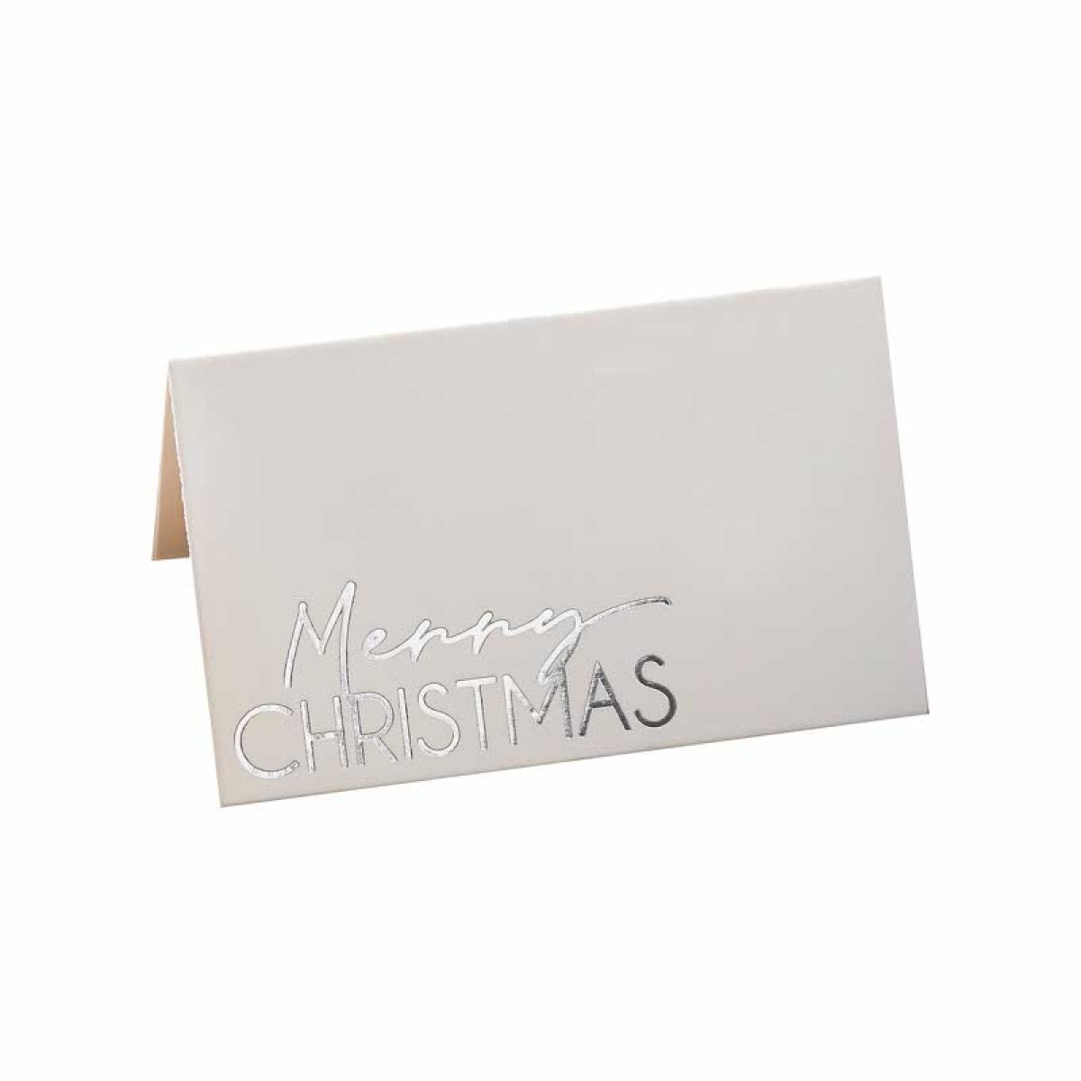 Silver Foiled Merry Christmas Place Cards (10pk)