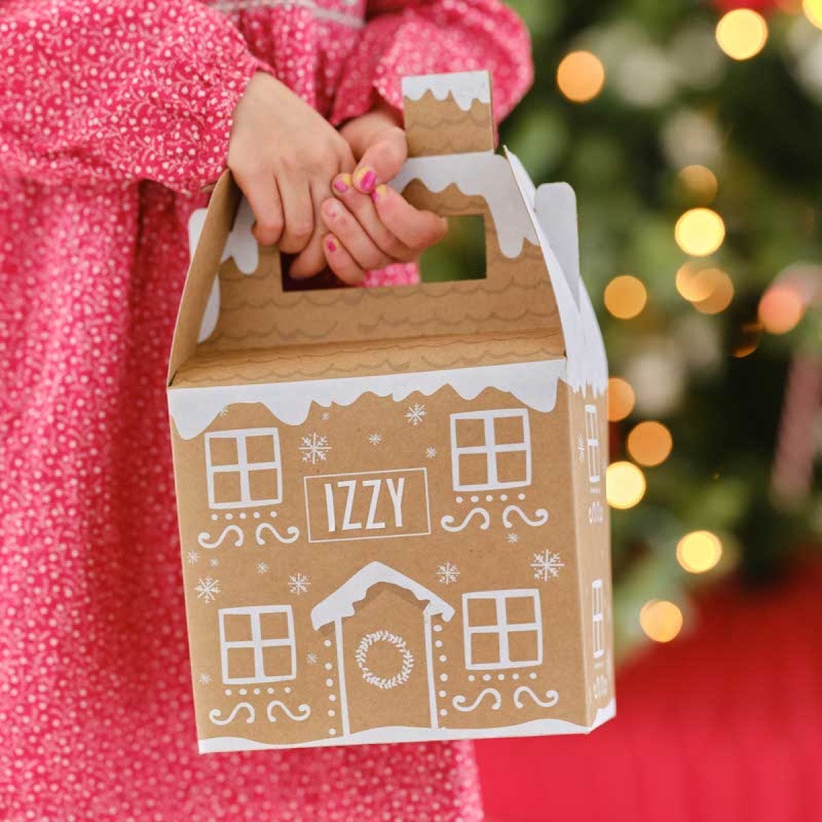 Customisable Gingerbread House Party Box (4pk)