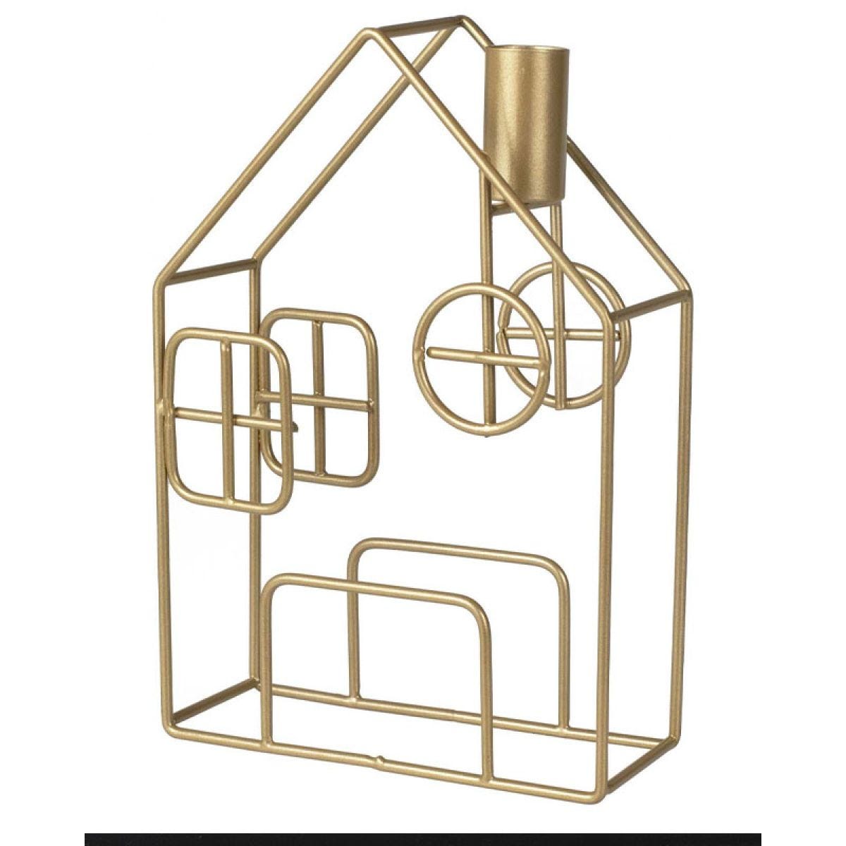 Metal House Dinner Candle Holder