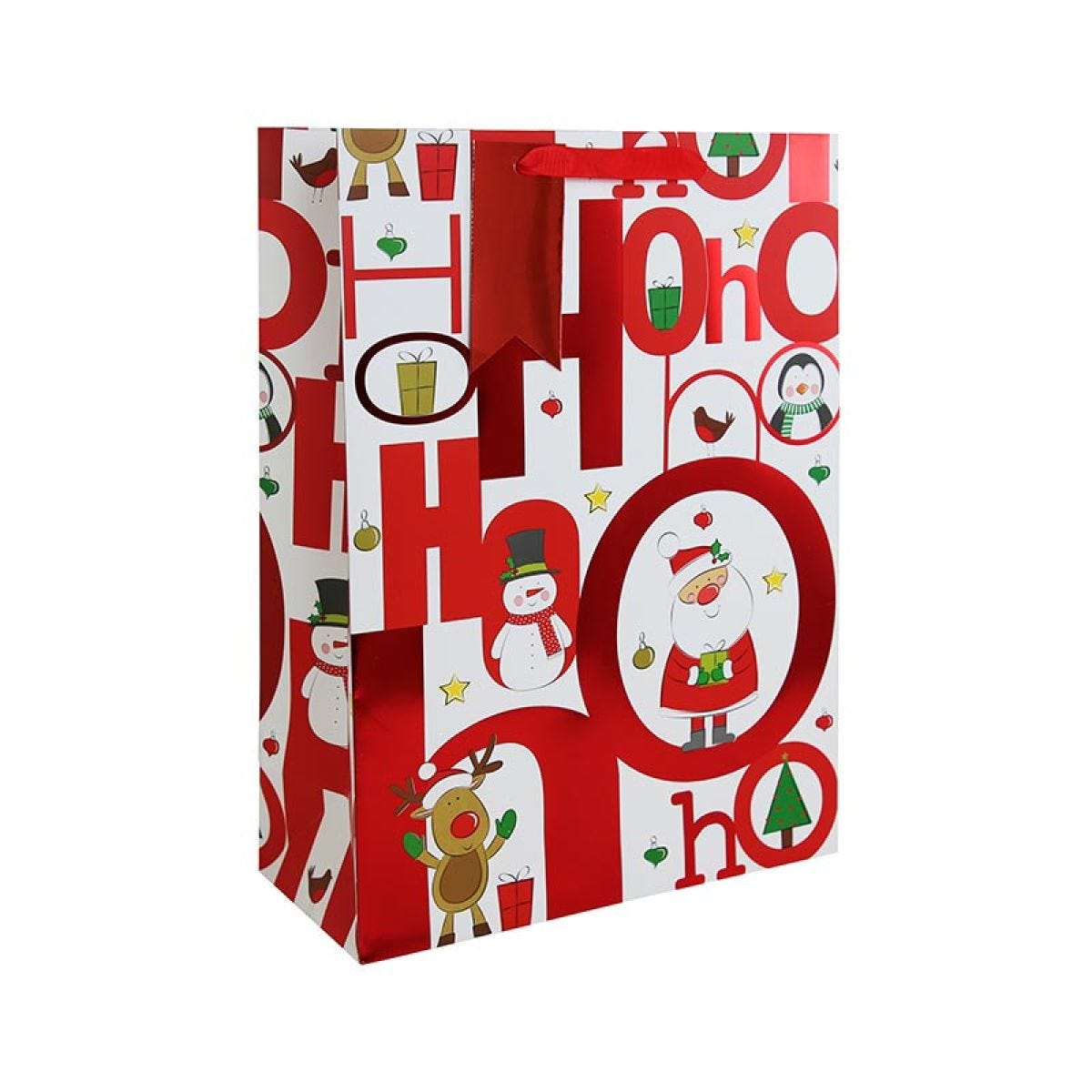 Ho Ho Ho Characters Extra Large Gift Bag - 45.5cm x 33cm