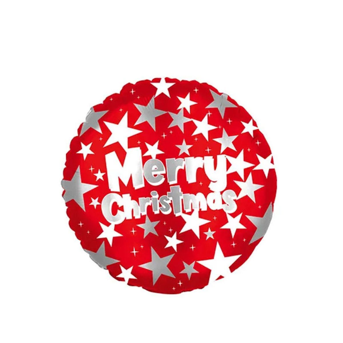 Merry Christmas Stars Balloon - 18" Foil