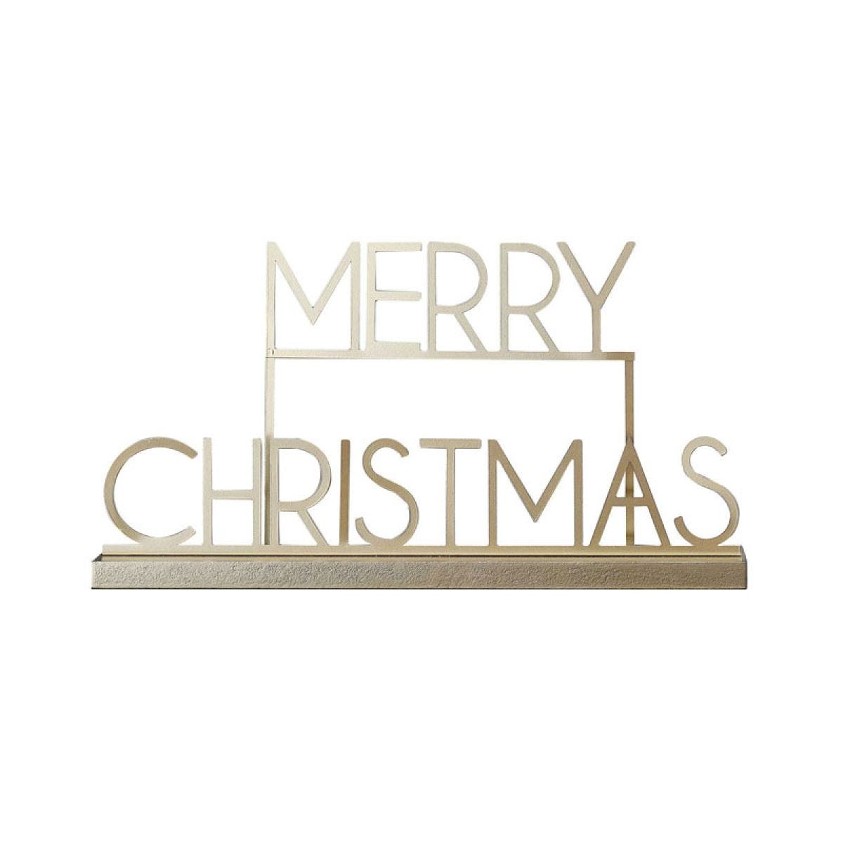 Gold Merry Christmas Sign