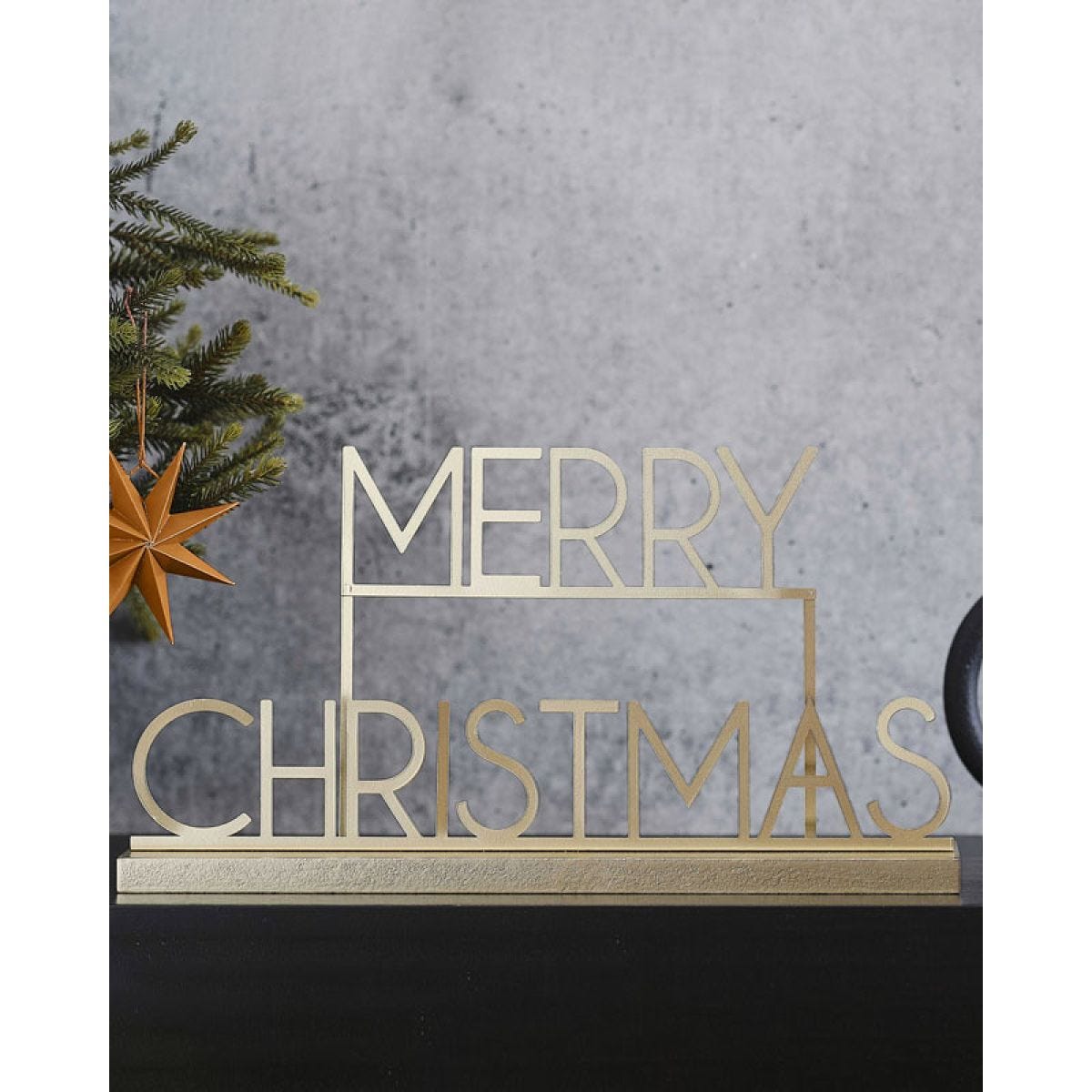 Gold Merry Christmas Sign
