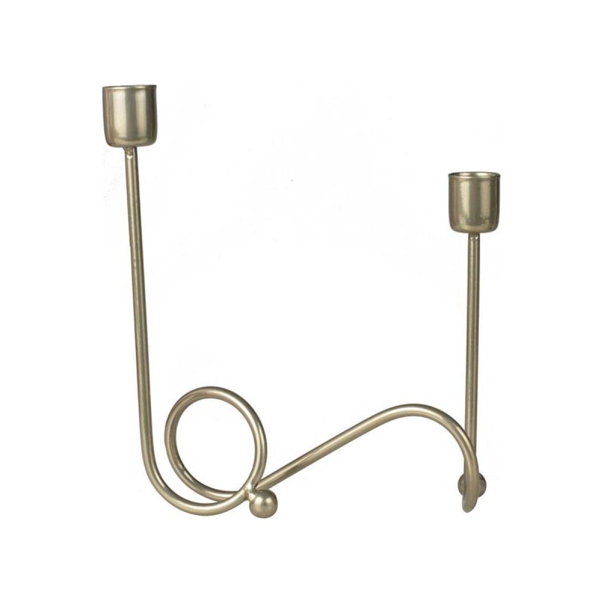 Metal Swirl Dinner Candle Holder