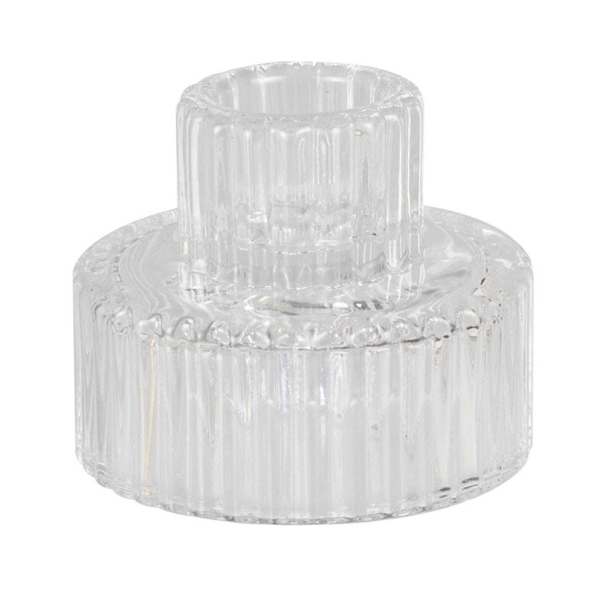 Glass Dinner Candle Holders (2pk)