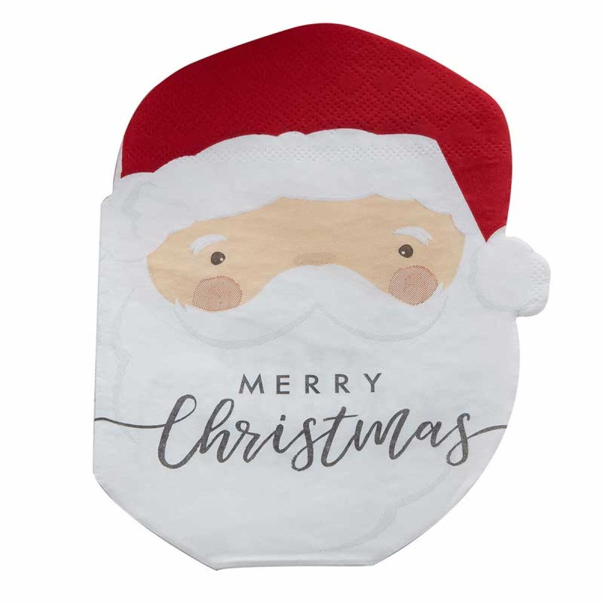 Santa Shaped Paper Napkins (16pk)