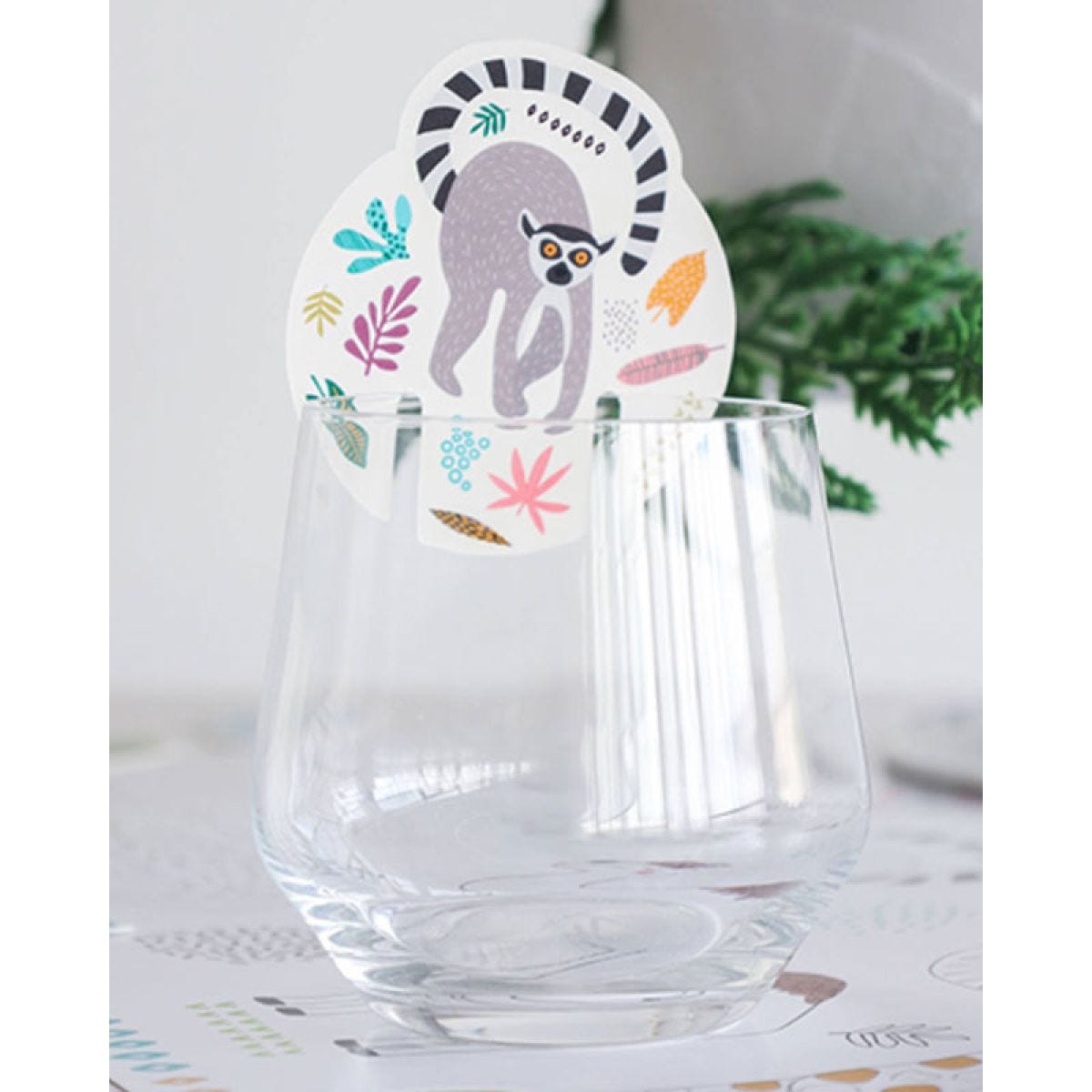 Zoo Party Glass Markers (6pk)