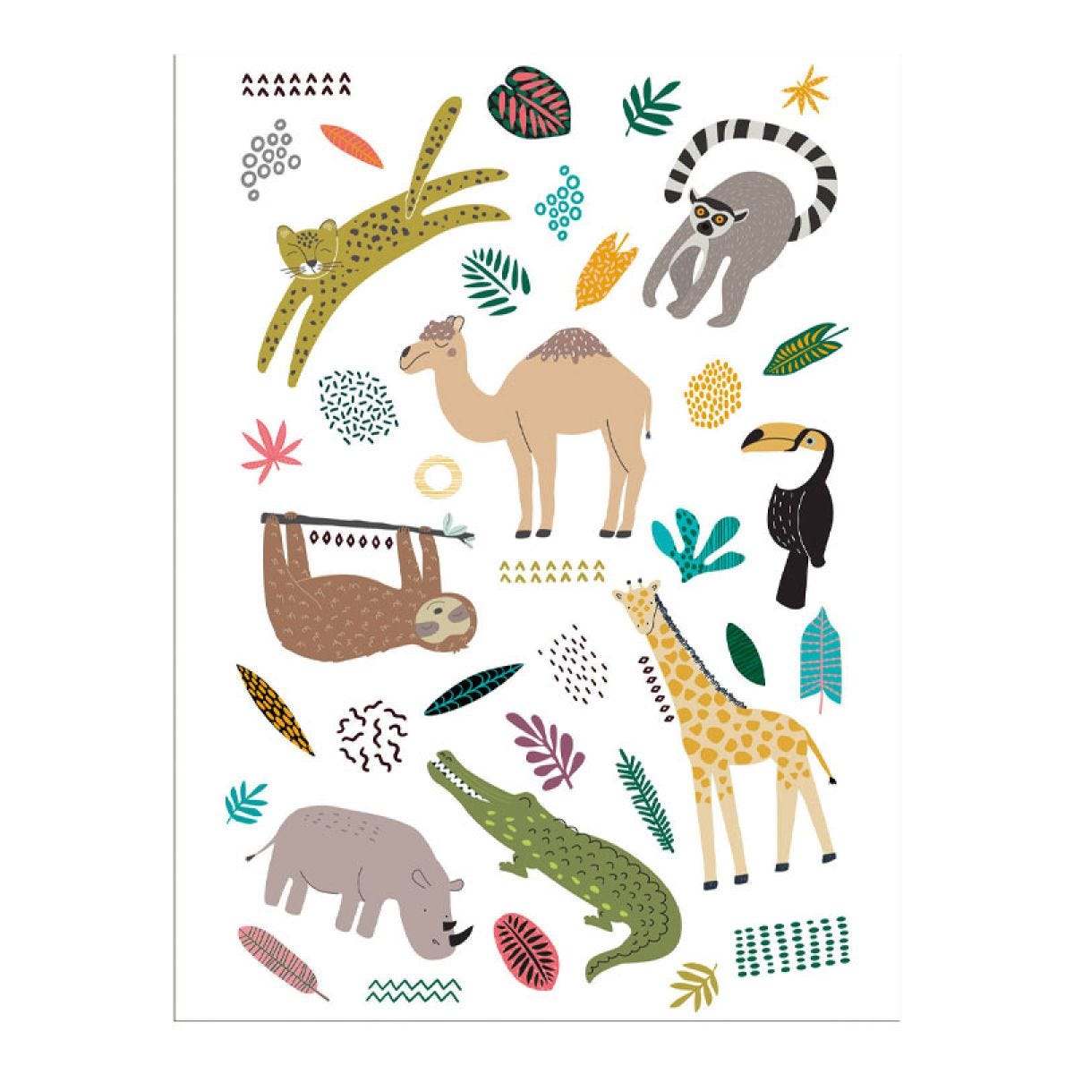 Zoo Party Tattoo Sheet