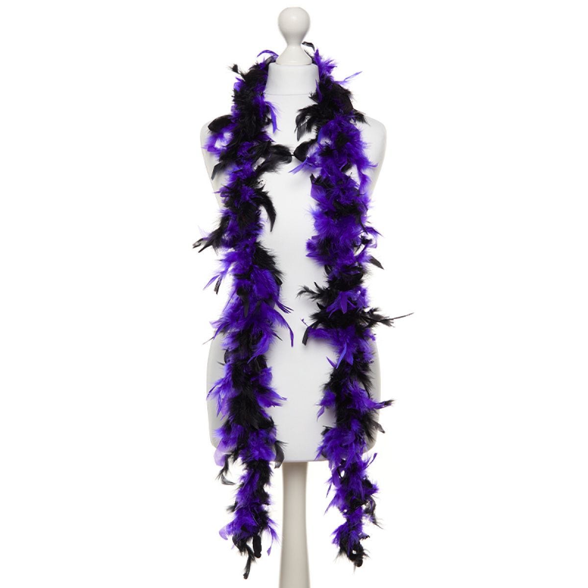Purple & Black Feather Boa - 180cm