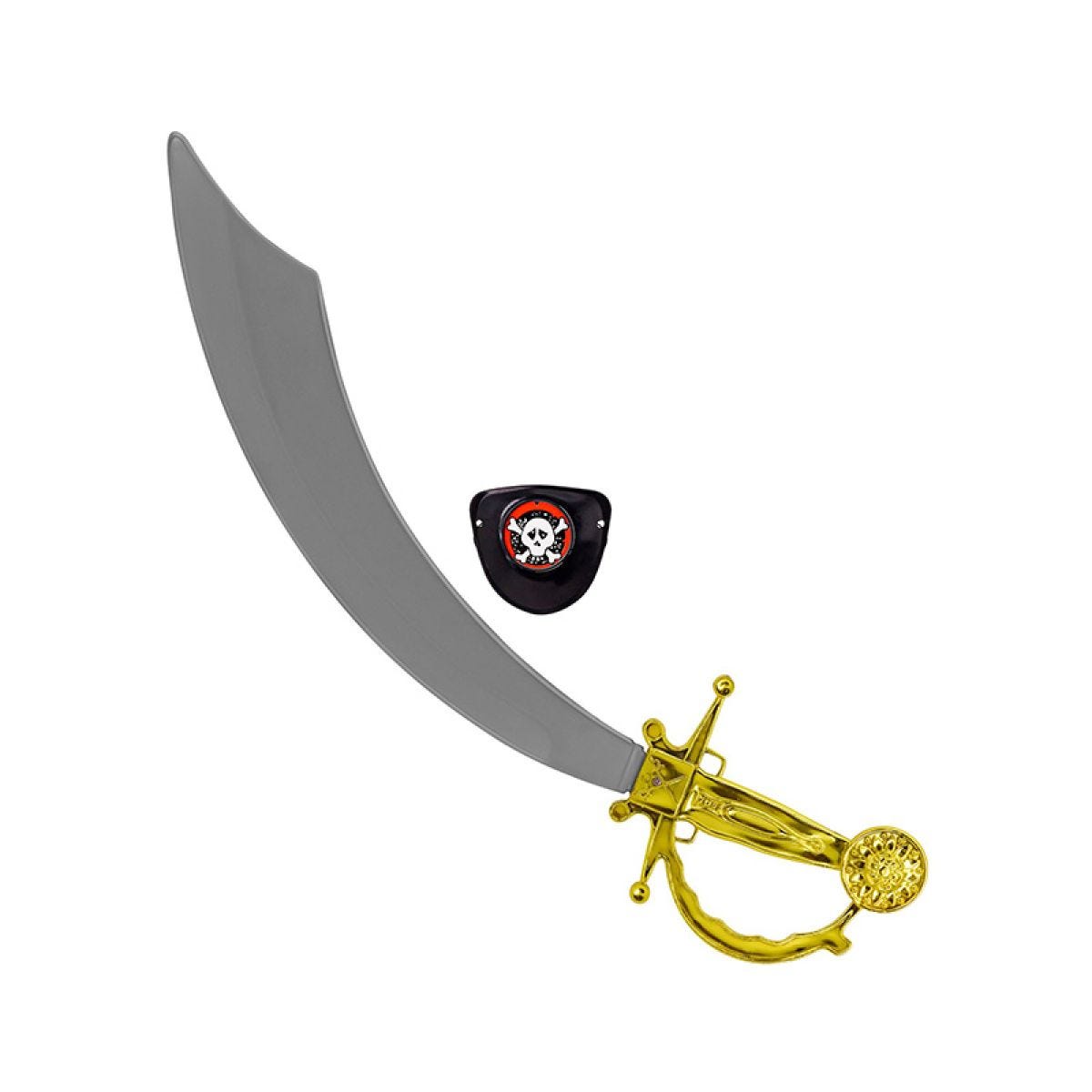 Pirate Sword & Eye Patch - 47 cm