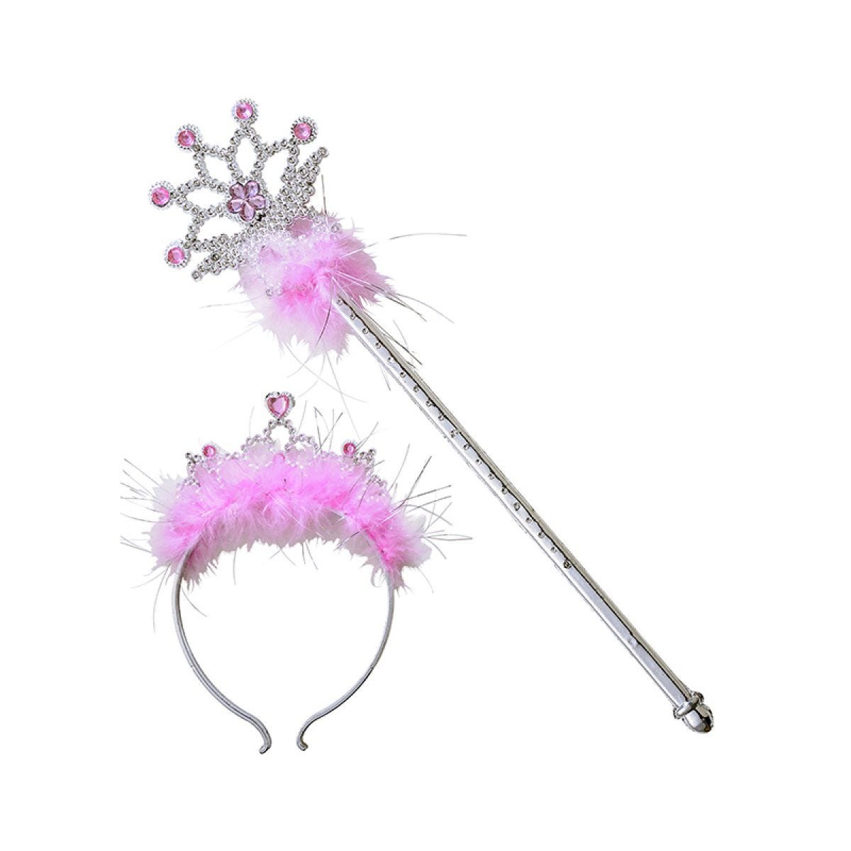 Jewelled Marabou Tiara & Wand