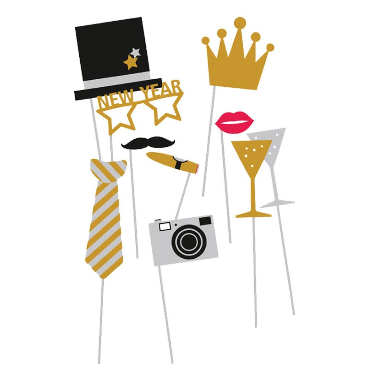 New Year Photo Props (10pcs)