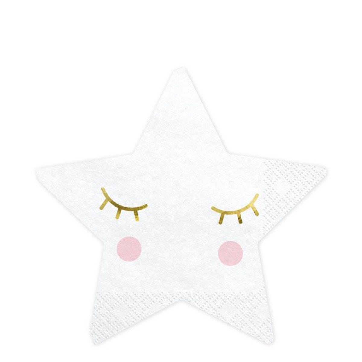 Little Star Shaped Paper Napkins - 16cm (20pk)