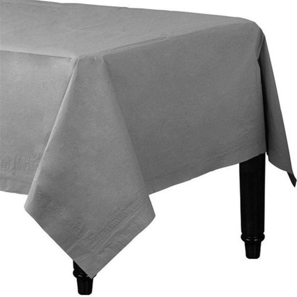 Silver Paper Table Cover - 90cm x 90cm (2pk)