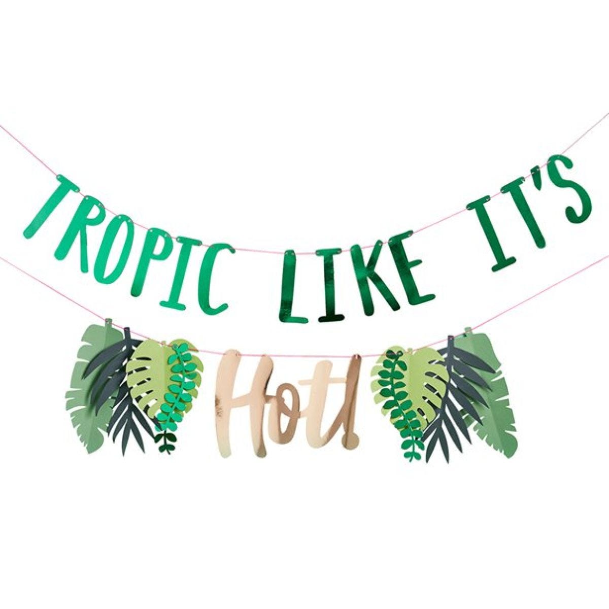 Tropic Like Its Hot 2-Tiered Banner - 2m