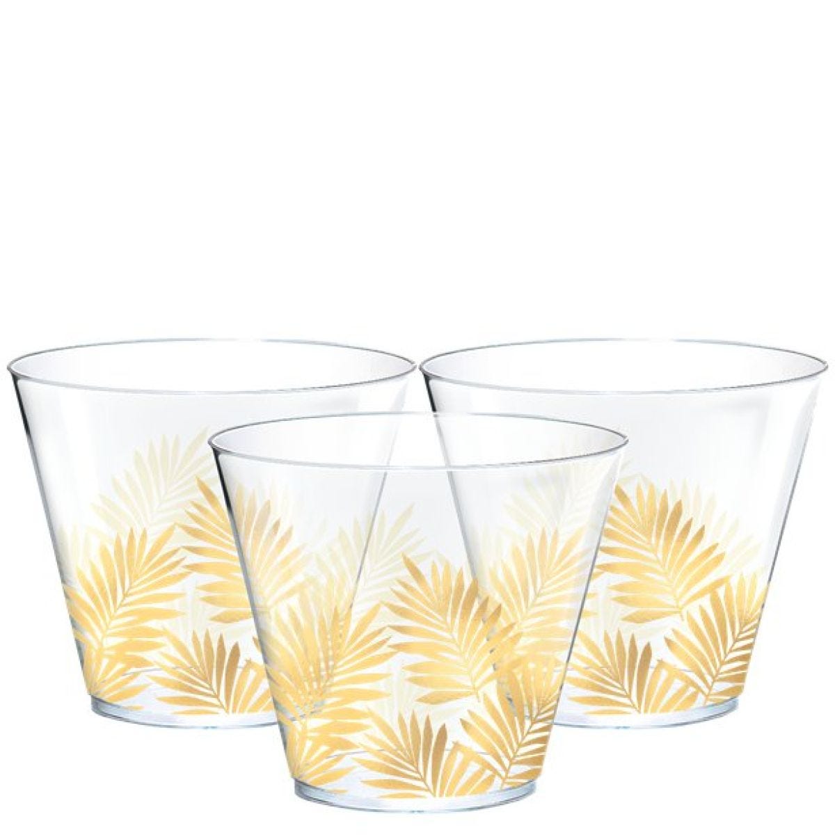 Tropical Leaf Plastic Tumblers - 266ml (30pk)