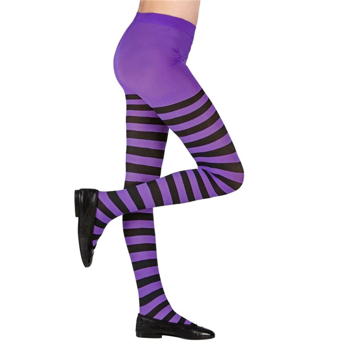 Purple & Black Tights - Child 1-3 Years