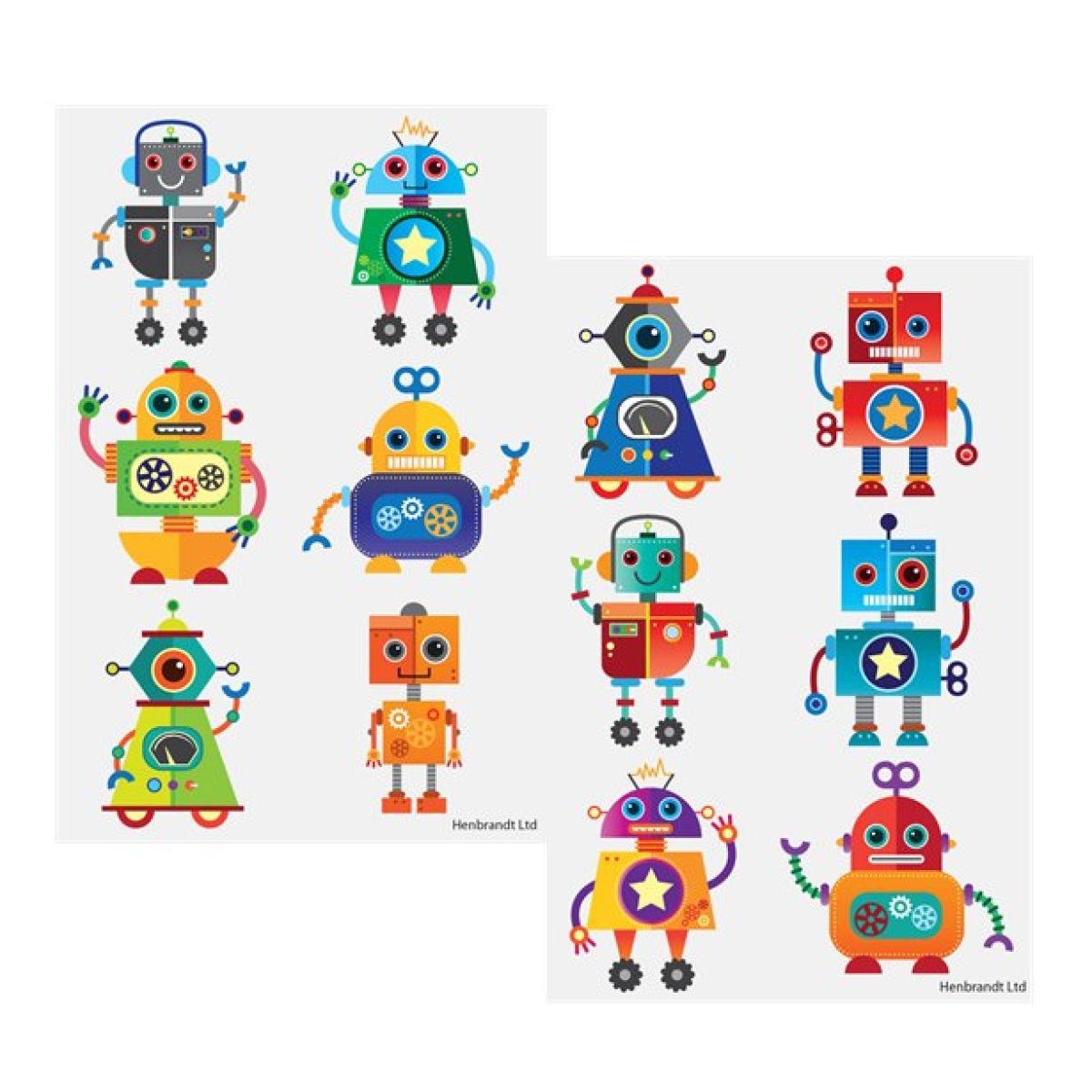 Robots Tattoo Sheet