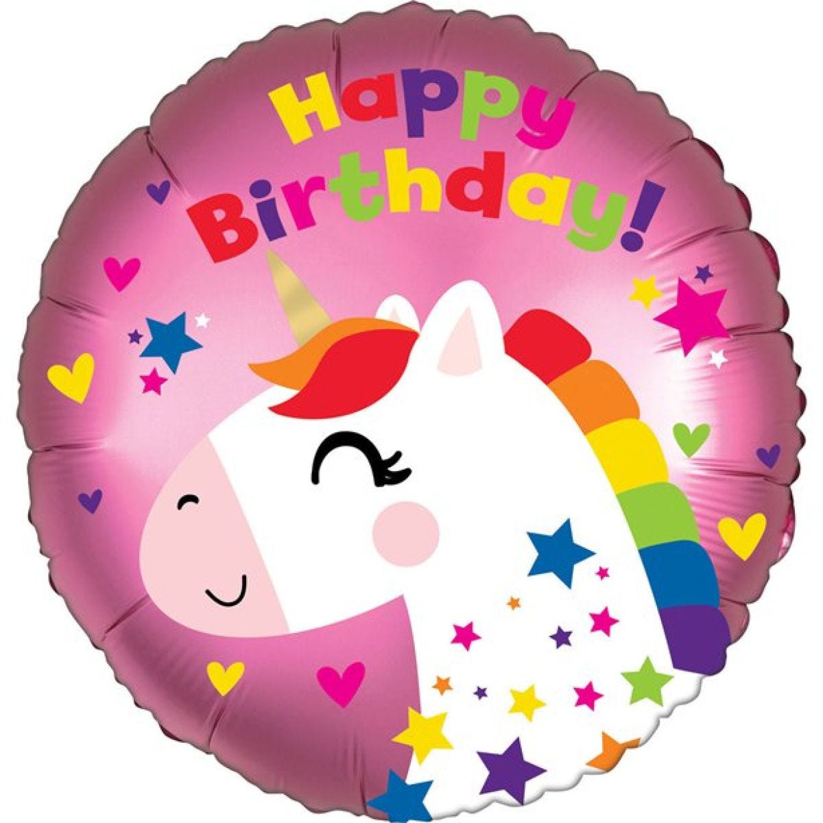 Unicorn &apos;Happy Birthday!&apos; Balloon - 18" Foil