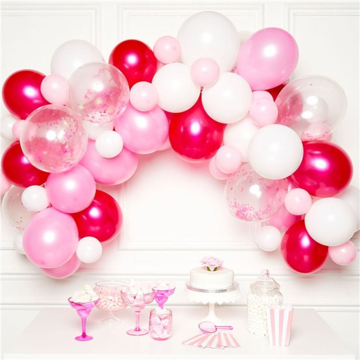 Pink Latex Balloon Arch Garland