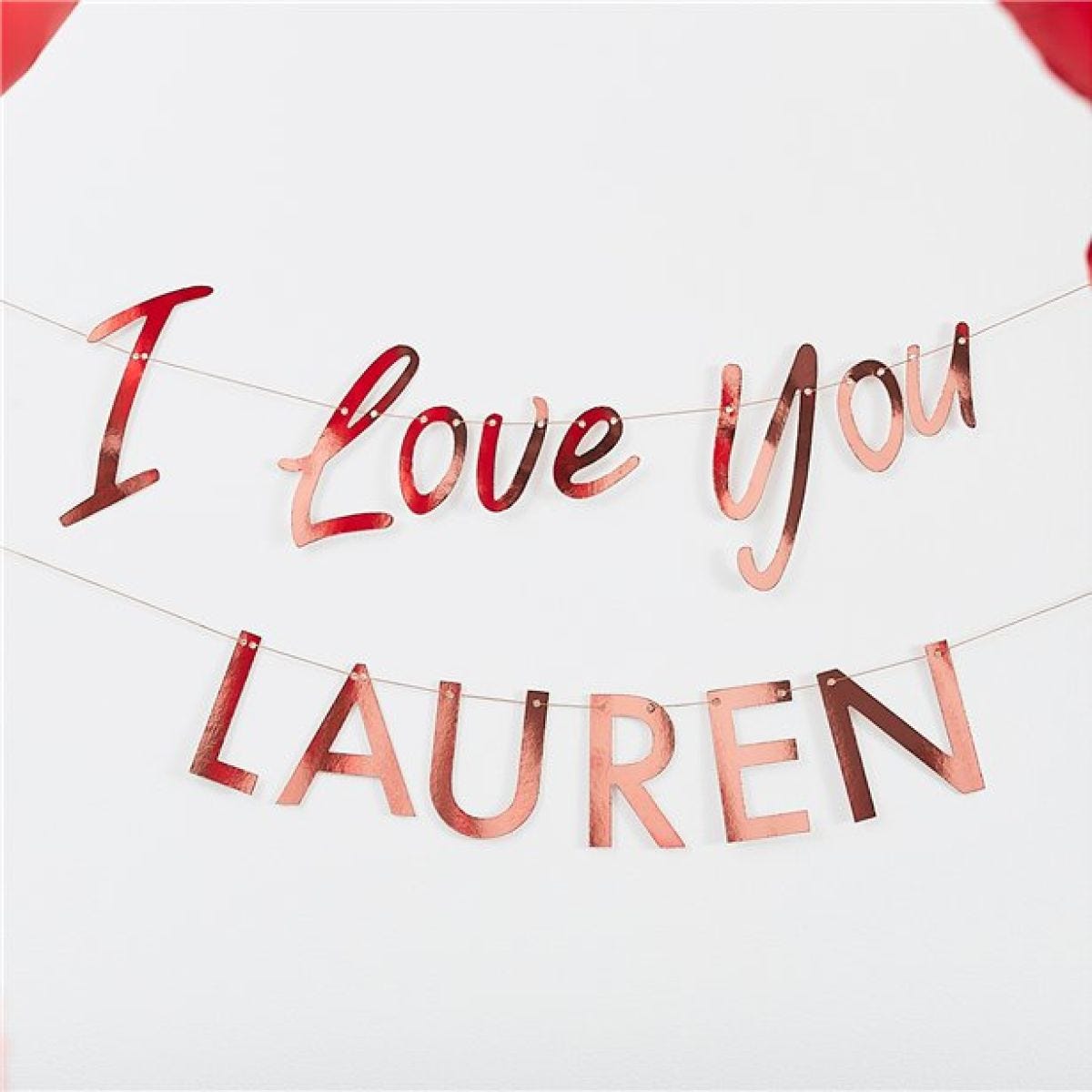 I Love You Personalised Banner - 2m